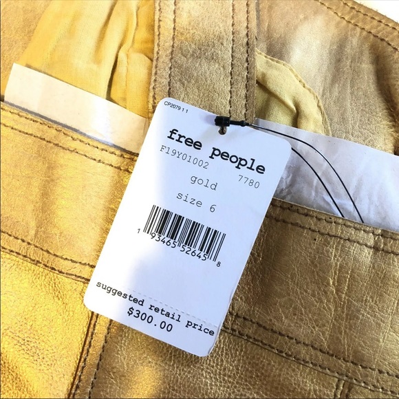 NWT Free People Cow Leather Goldie Mini Dress - Picture 7 of 8